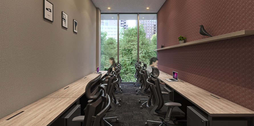 個室_フェーズに合わせて選べる柔軟な個室プラン。 音楽都市をモチーフに、各部屋ごとに異なるデザインと家具で上質な空間を演出。