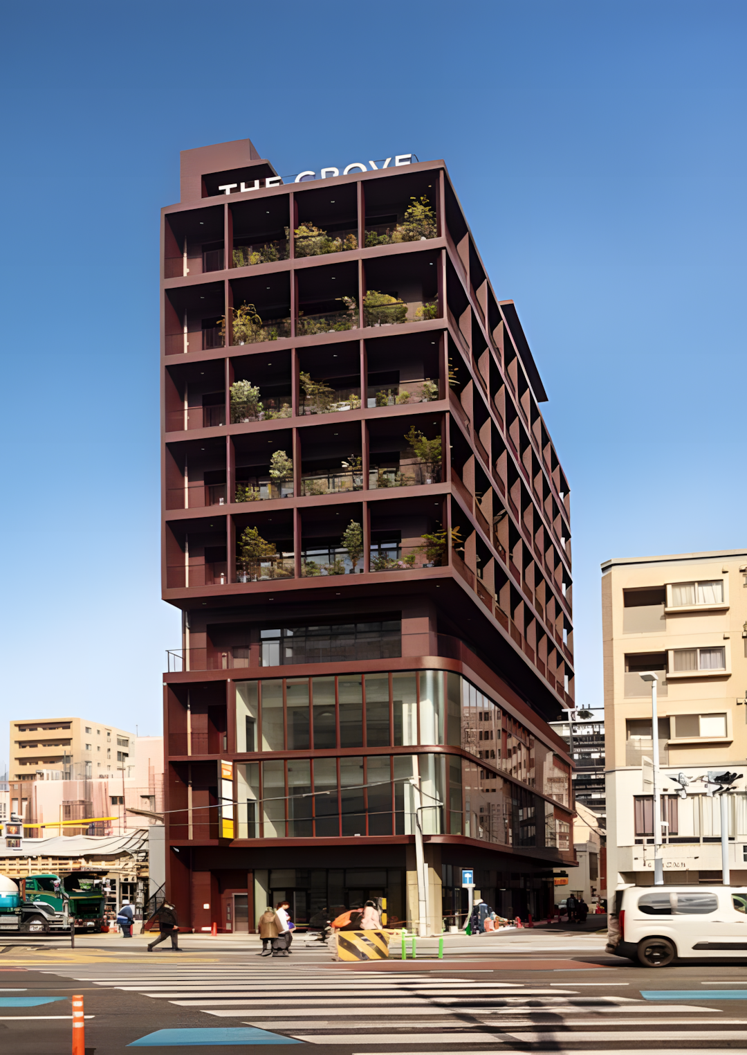 外観_地下鉄七隈線の延伸でアクセスが向上した六本松・大濠エリアは、都市の利便性と自然が調和する注目のスポット。ニューレトロな街並みと歴史ある憩いの場が魅力です。