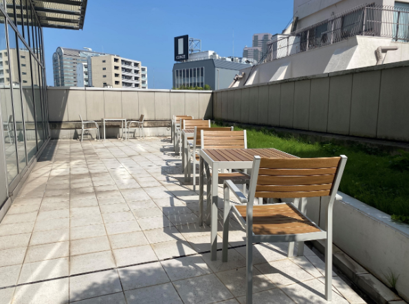 Shared terrace with free Wi-Fi access