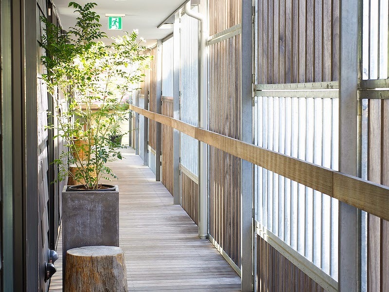 Common area_2 wooden deck | Bright office with beautiful natural light.